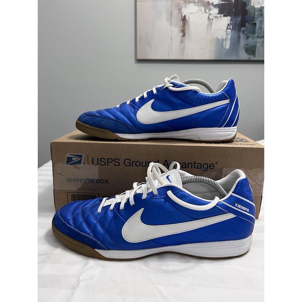 Nike Tiempo Mystic IV IC Soar Blue White Indoor Soccer Shoes 454333-419 Men’s 12